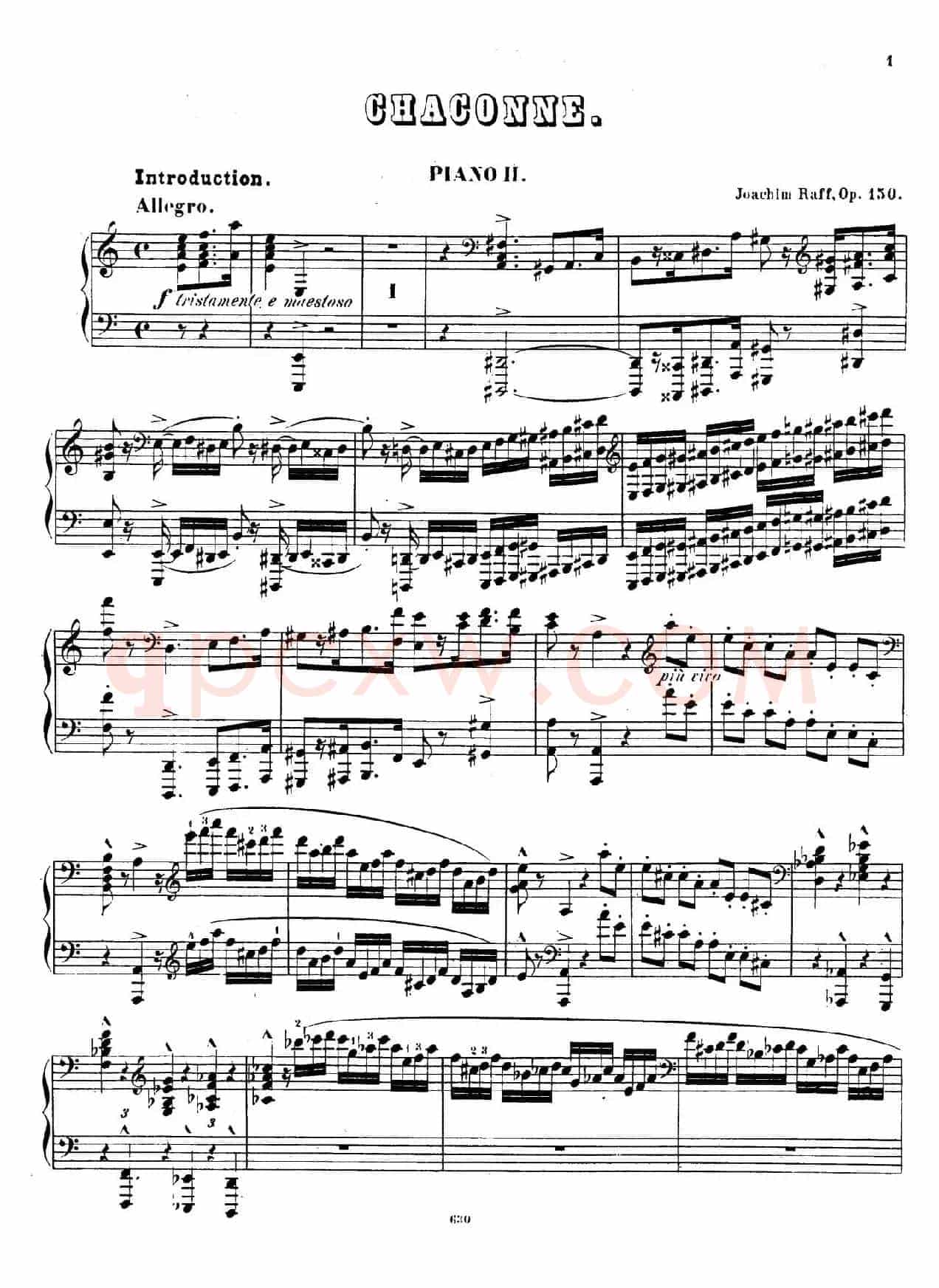 Chaconne for 2 Pianos Op.150(双钢琴第二钢琴)