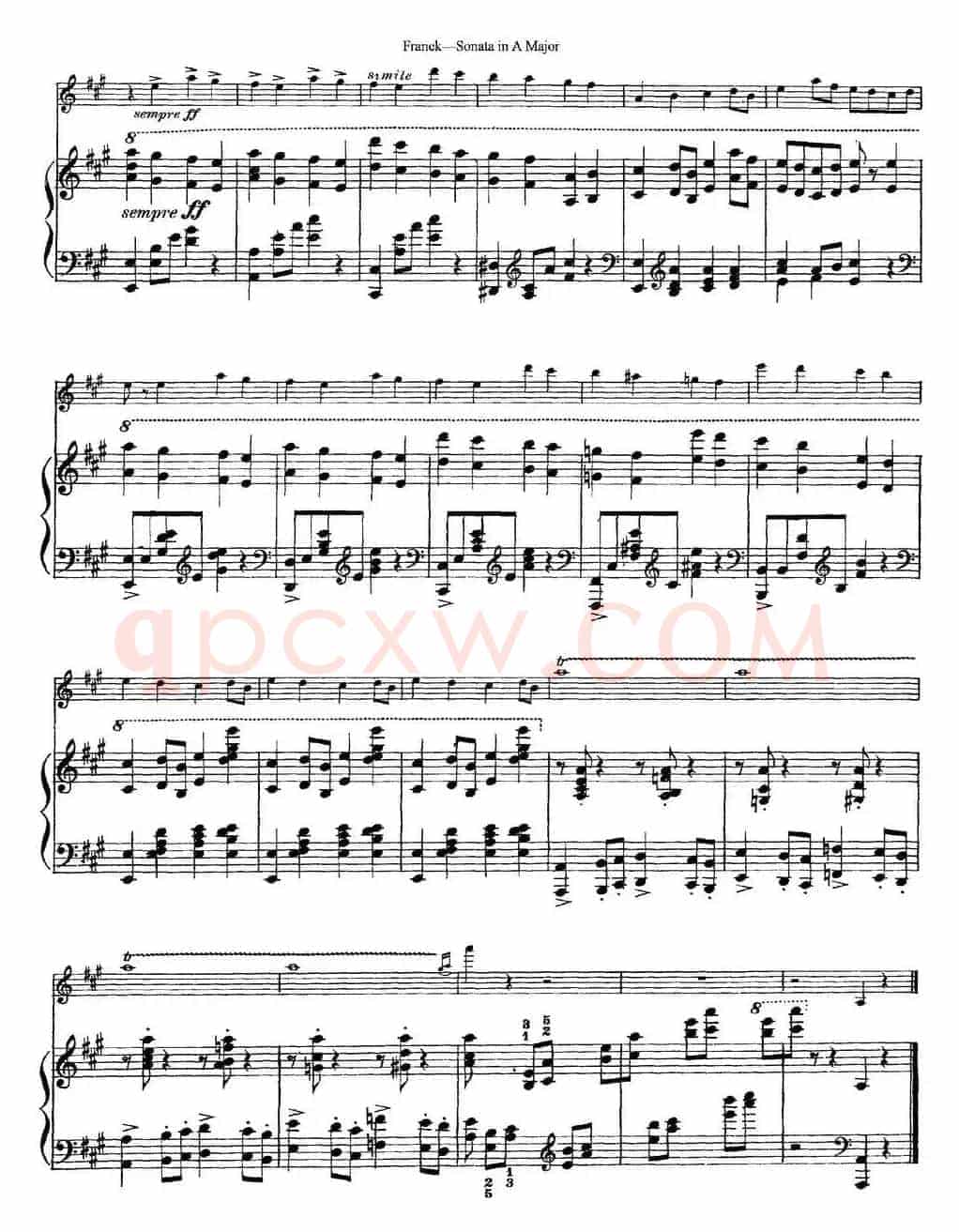 Franck Sonata in A Major（小提琴+钢琴伴奏）