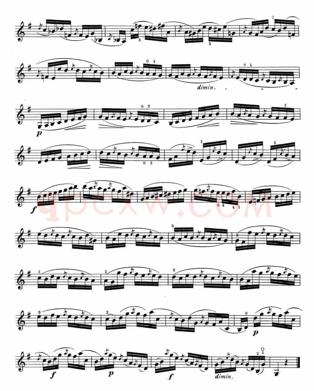 顿特24首小提琴练习曲 作品37—11
