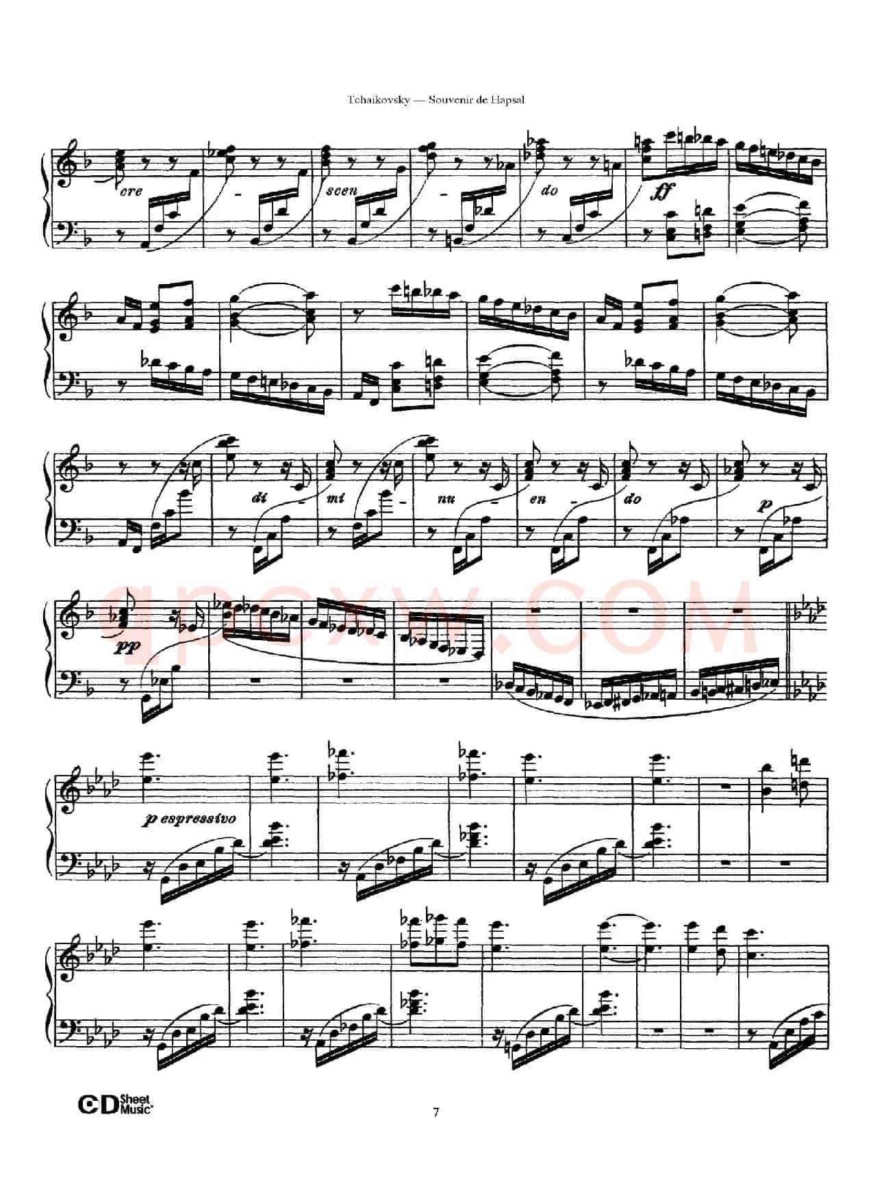 Souvenir de Hapsal Op.2(哈普萨的回忆·2)