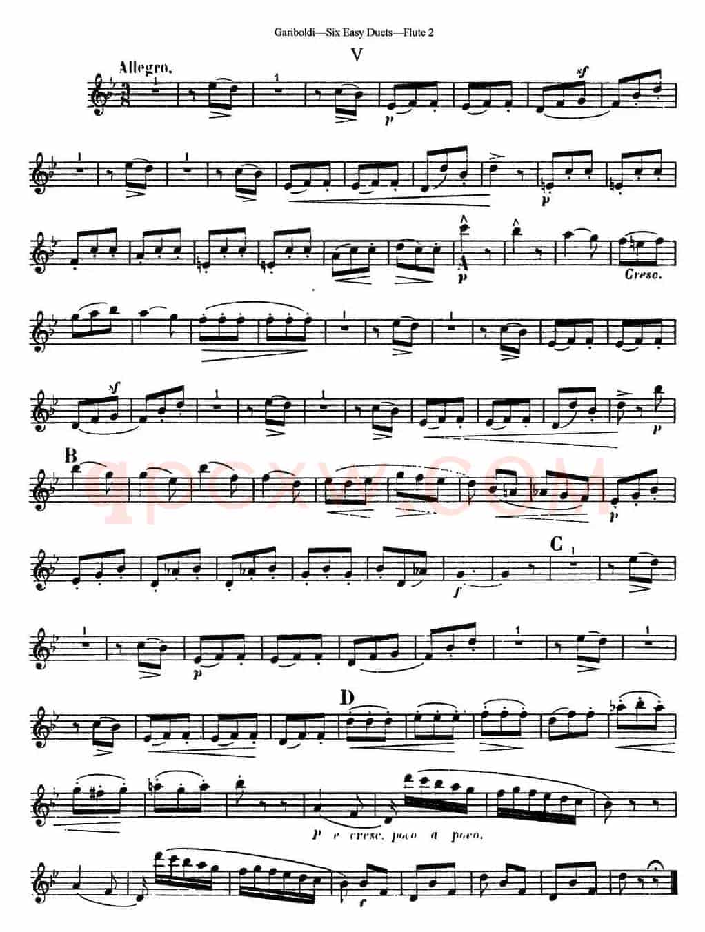 六首简易二重奏作品145号