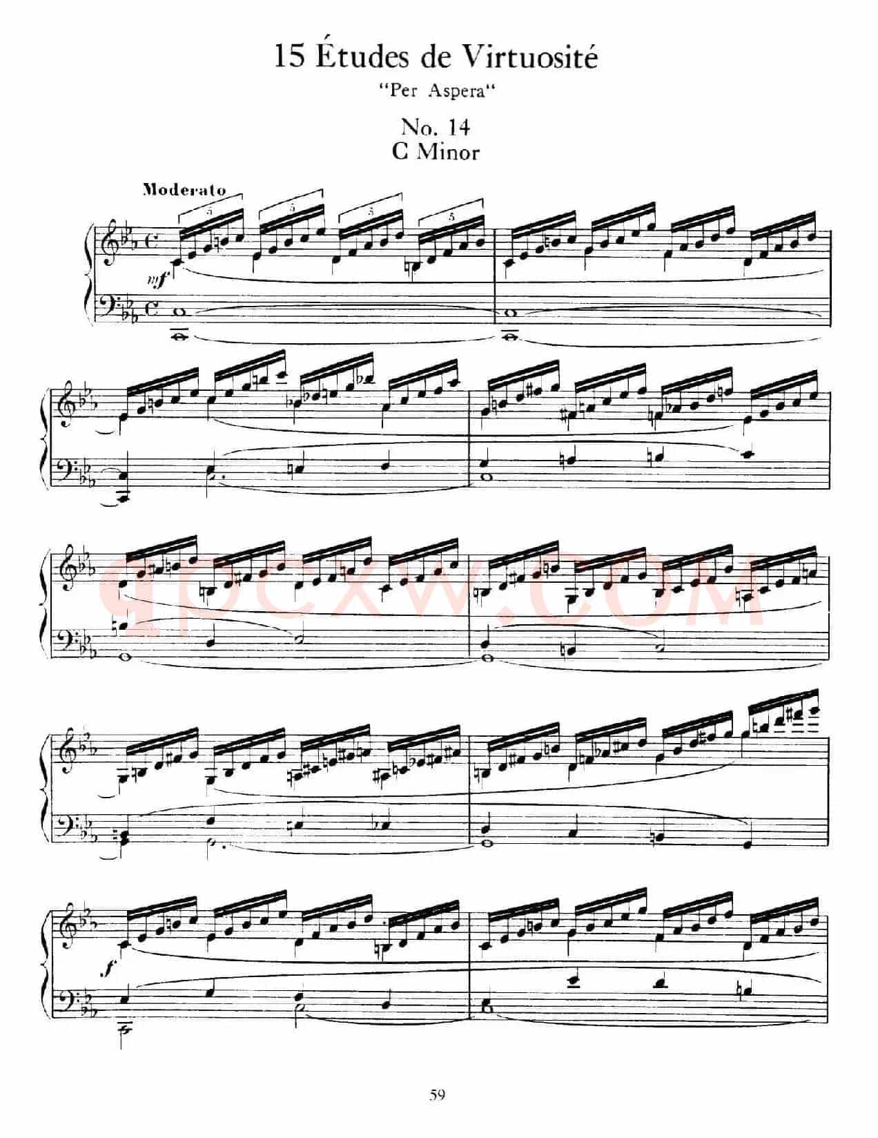 15 Etudes de Vortuosite Op.72(15首辉煌练习曲·14)