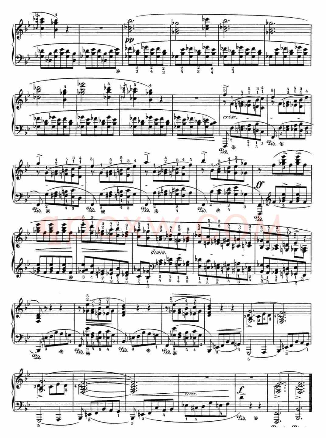 肖邦 24首钢琴前奏曲 Op.28 No.21 降B大调