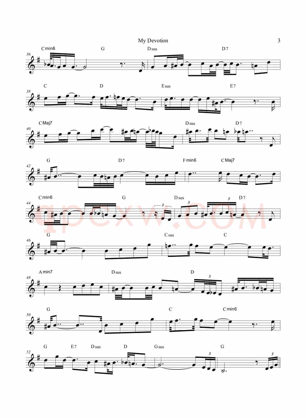 My Devotion(次中音萨克斯)