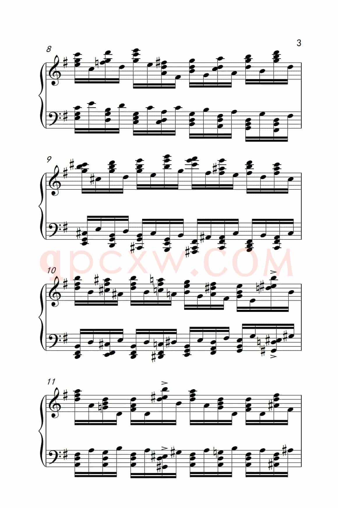 莫什科夫斯基 钢琴练习曲（第三首）