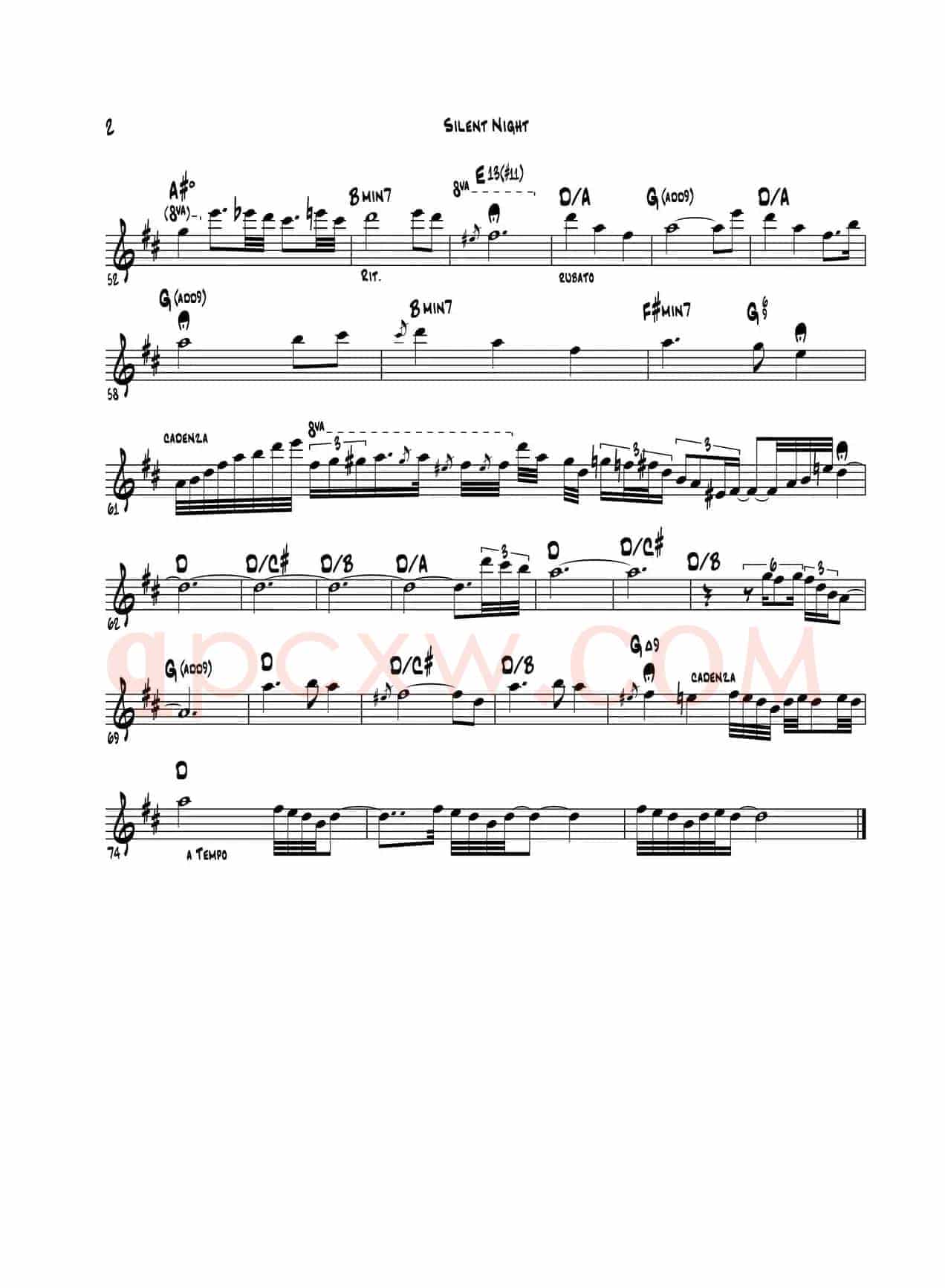 Silent Night（中音萨克斯）