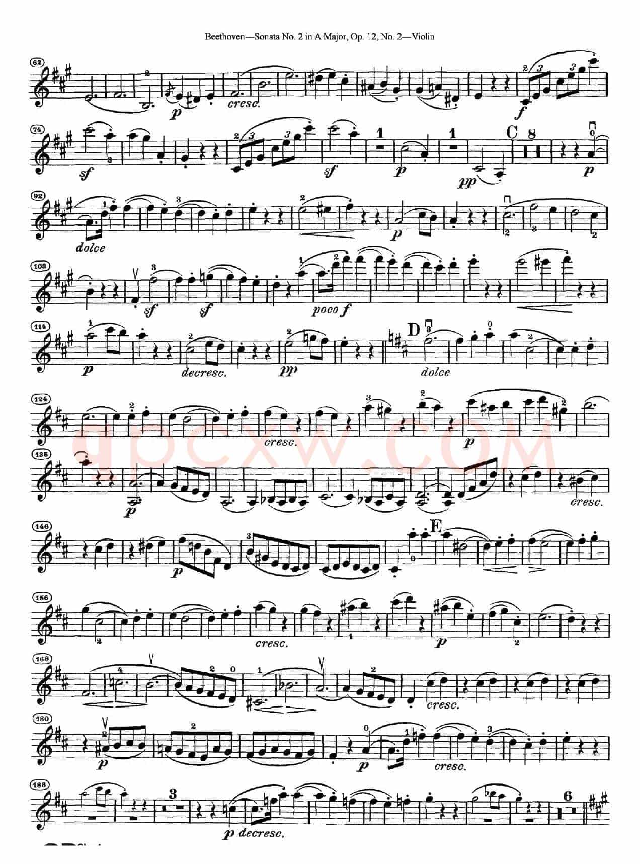 A大调第二小提琴奏鸣曲（Sonata No.2 in A Major Op.12,No.2）