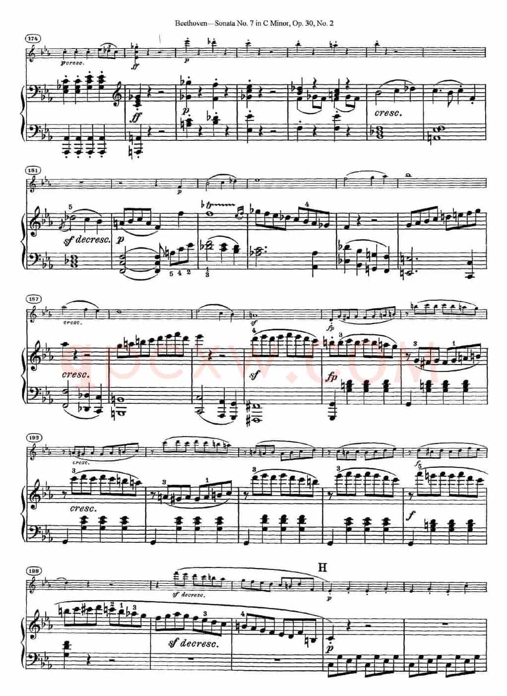 Violin Sonata No.7 in C Minor Op.30 No.2（小提琴+钢琴伴奏）