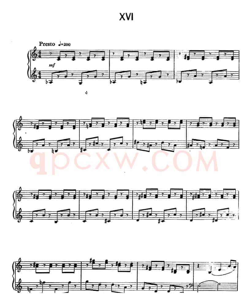 钢琴简易练习曲十六首（丁善德作品三十一号）