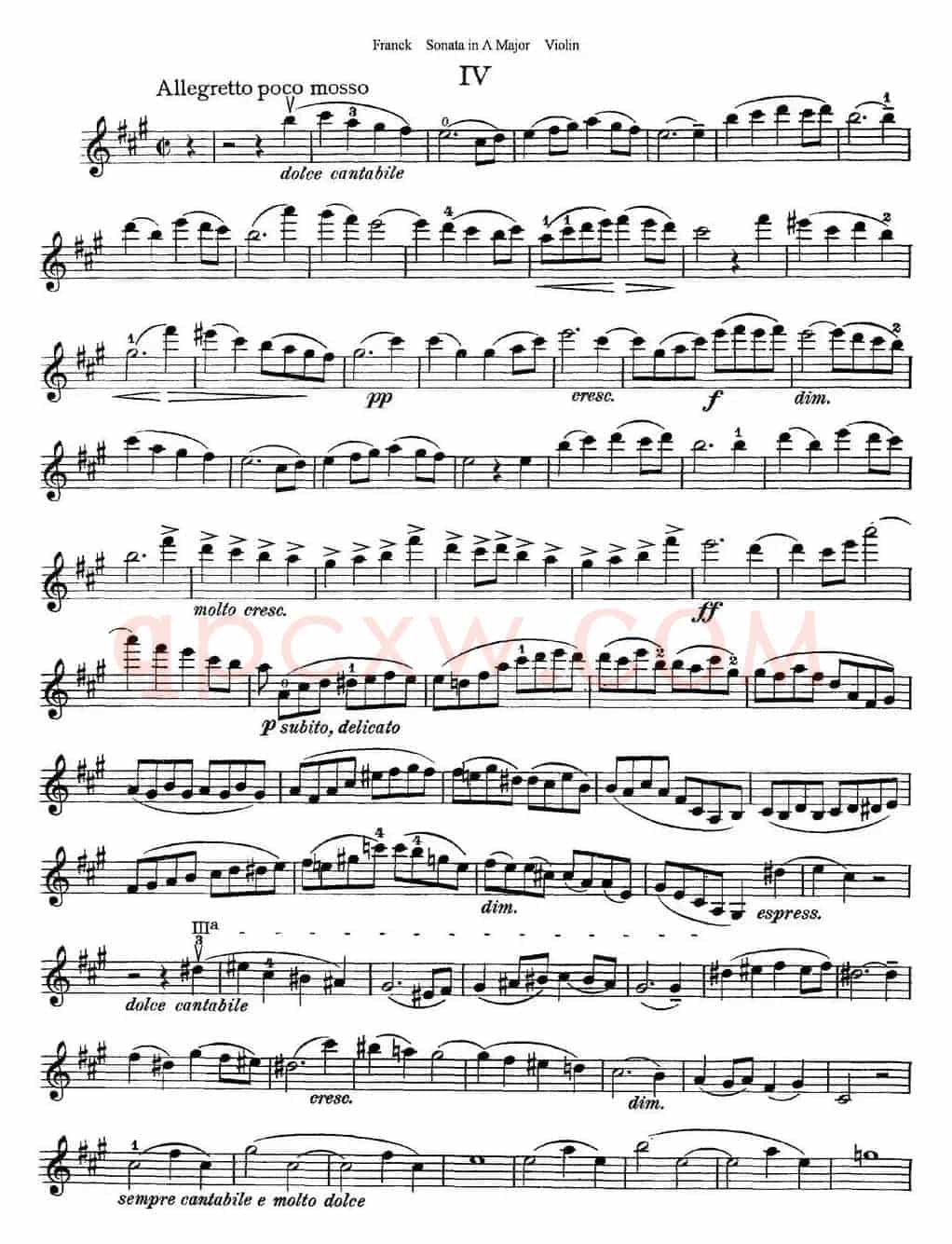 Franck Sonata in A Major