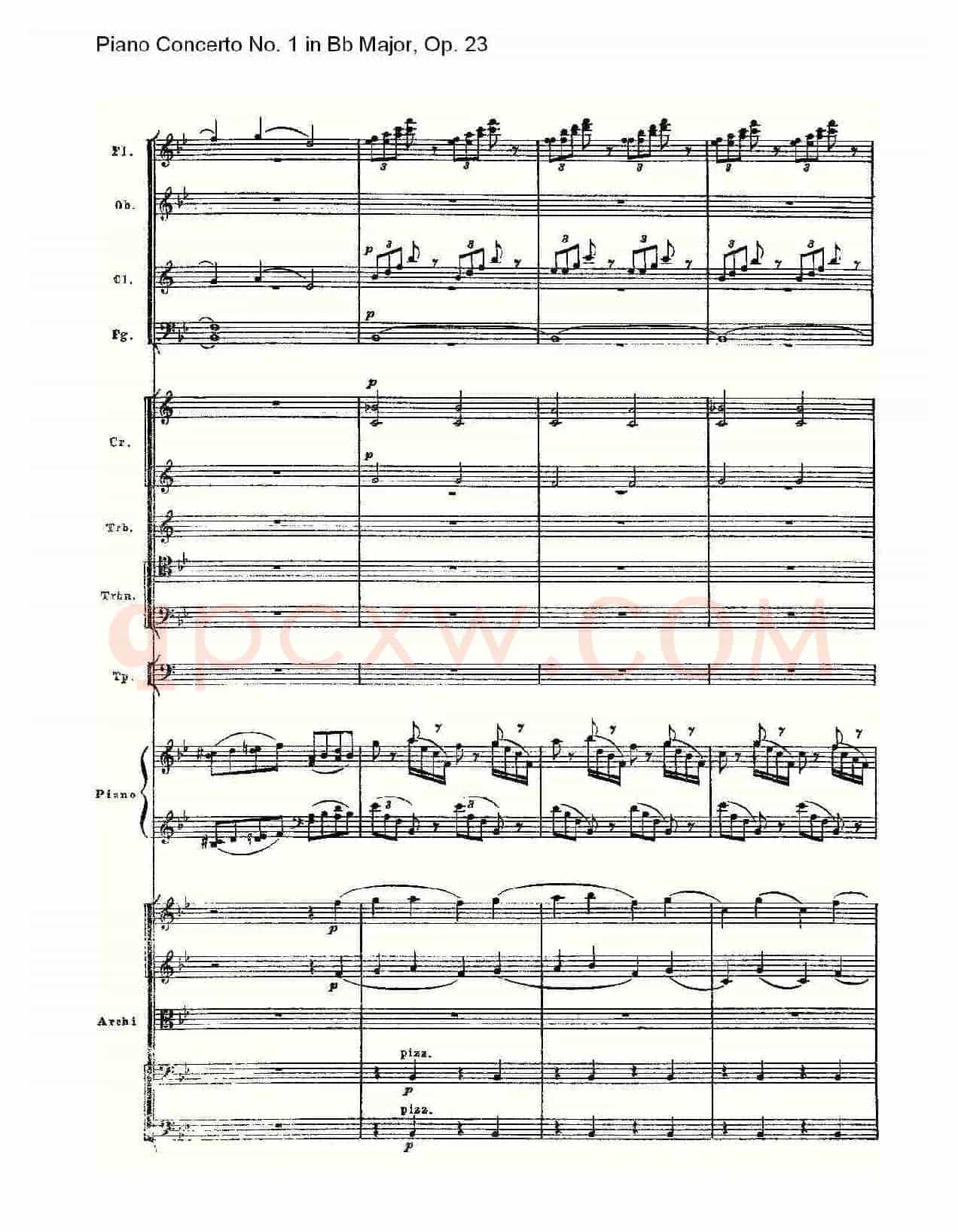 Bb大调第一钢琴协奏曲,Op.23第一乐章第二部（二）