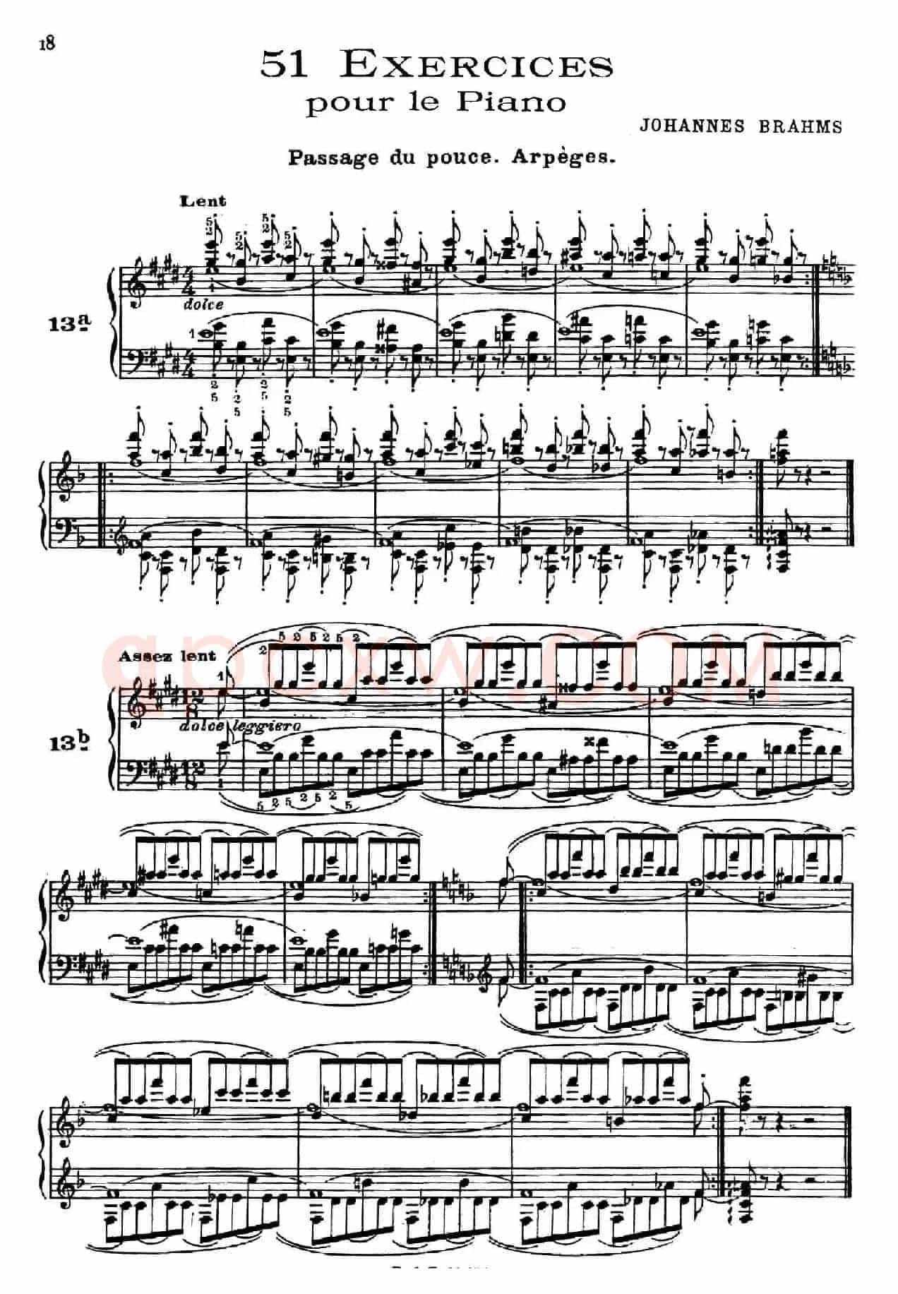 51 Exercises, WoO 6(51首钢琴练习 13—18)