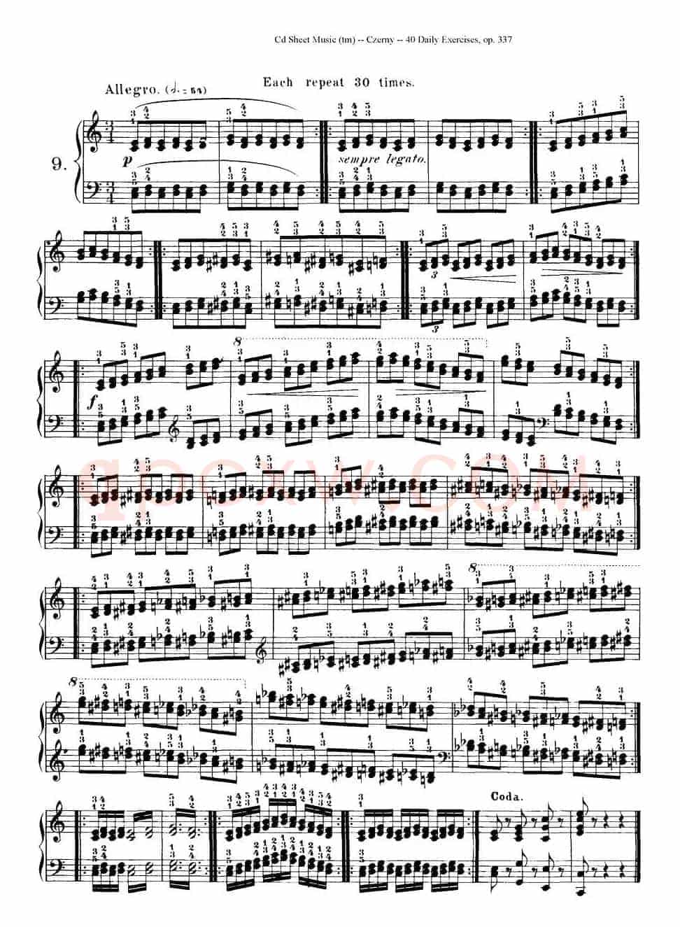 Czerny - 40 Daily Exerci Op.337（6—10）（40首日常训练曲）