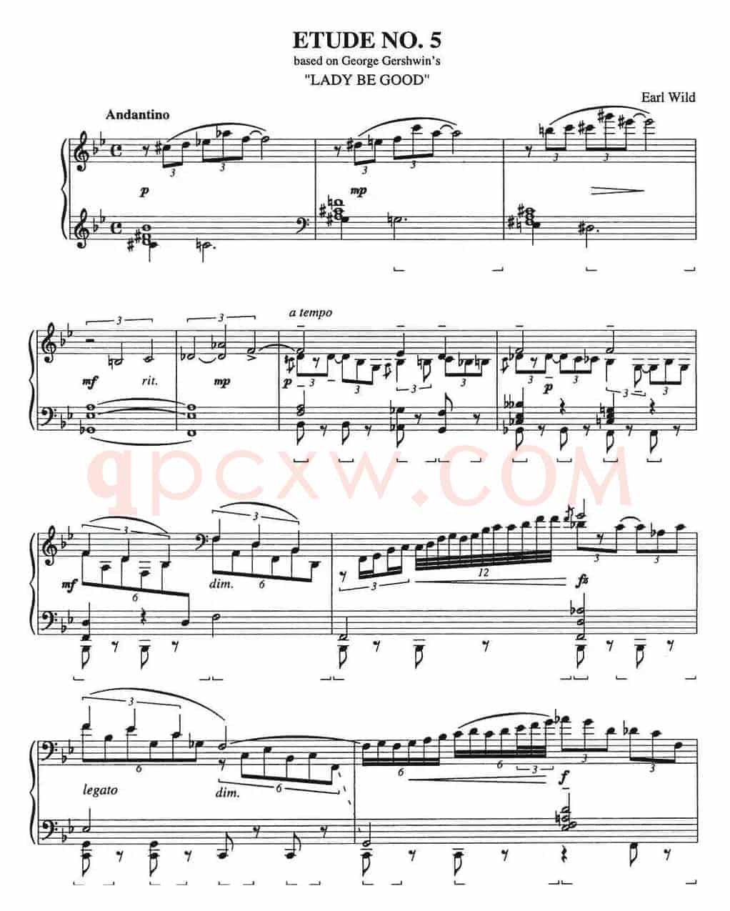 Etude 5.Lady Be Good（乔治·格什温练习曲·5、好女人）