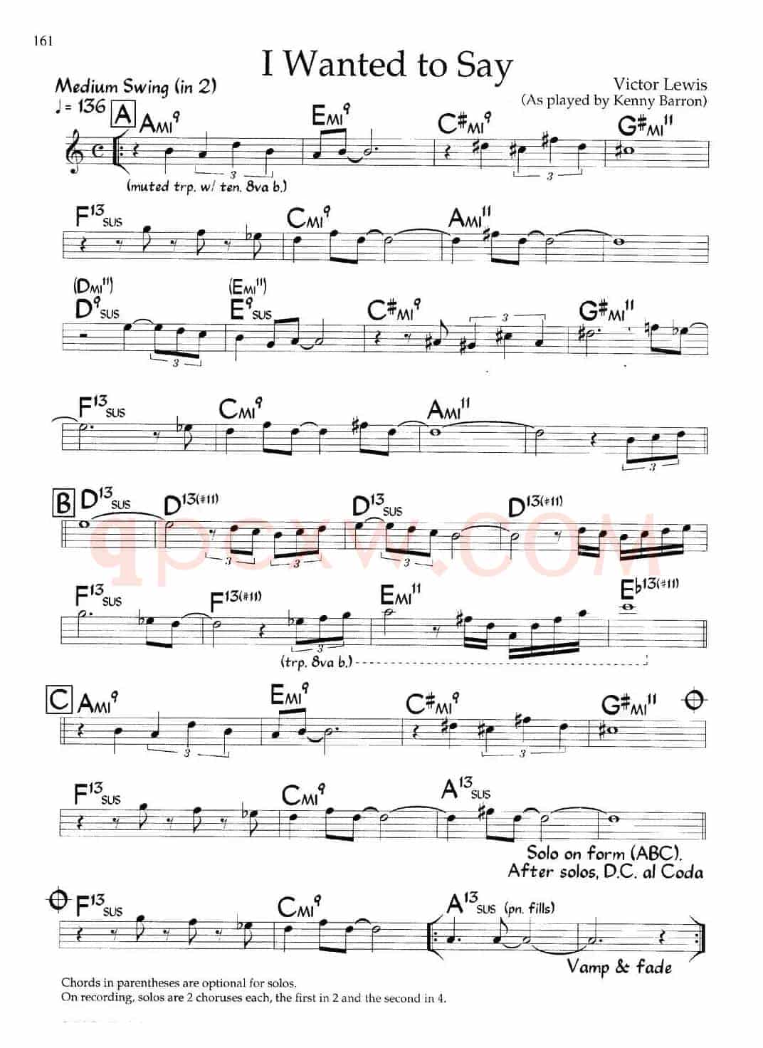 I Wanted to Say（爵士钢琴曲）
