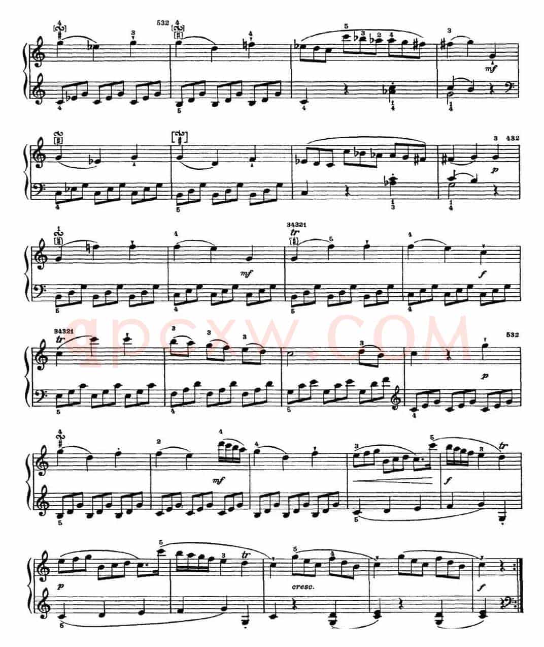 海顿 钢琴奏鸣曲 Hob XVI 3 Divertimento C major
