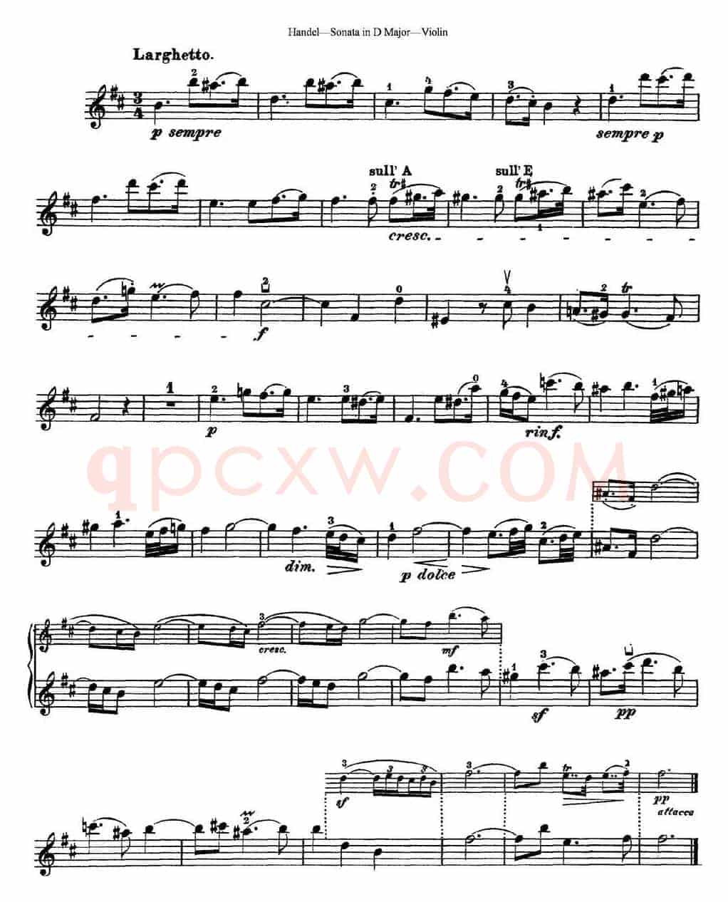 Violin Sonata No.4 in D major