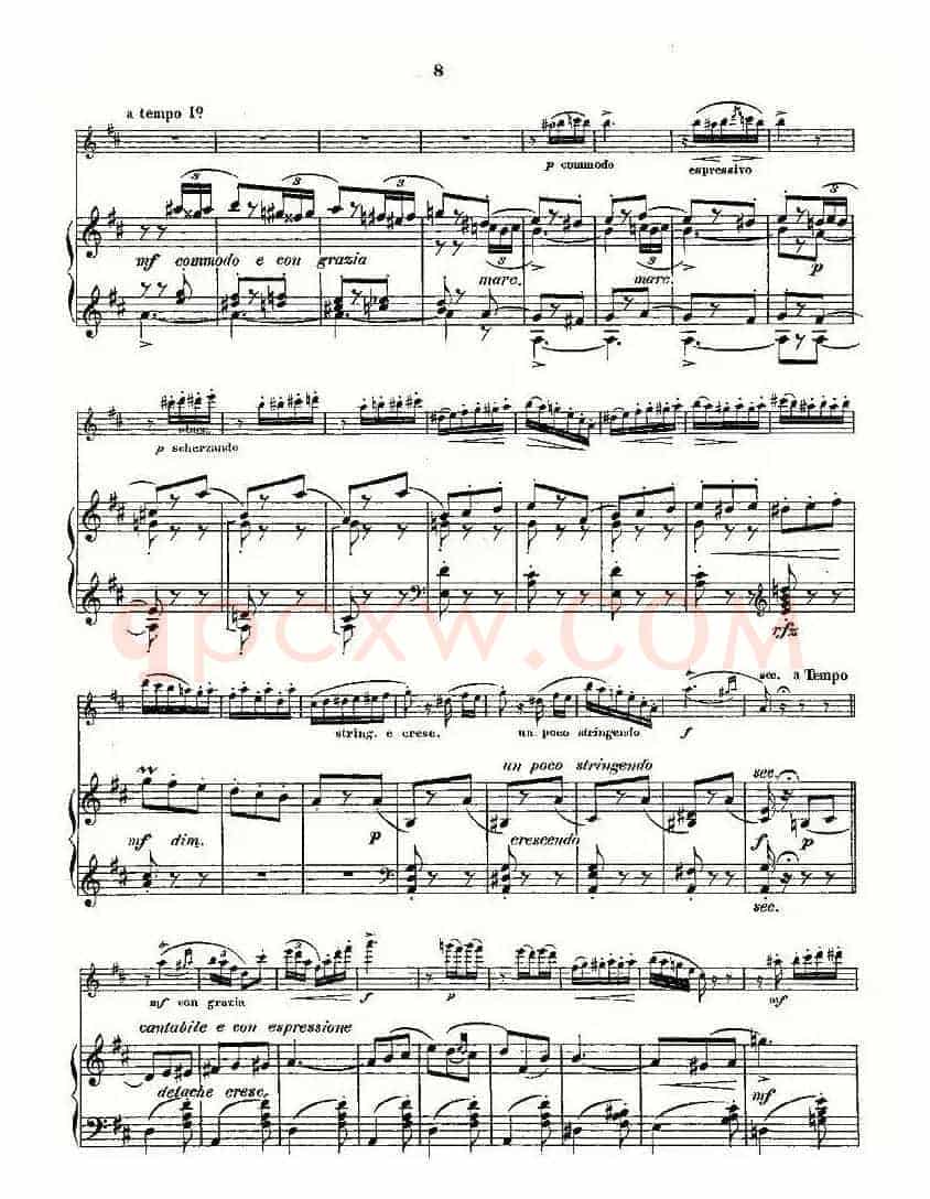L'Hirondelle.Op.44（长笛+钢琴伴奏）