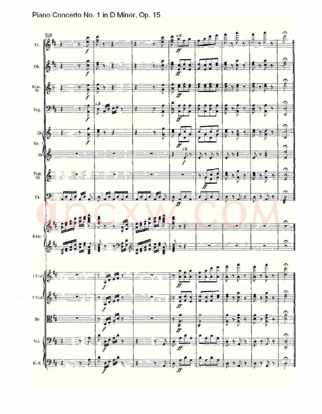 D小调钢琴第一协奏曲, Op.15第三乐章(二)