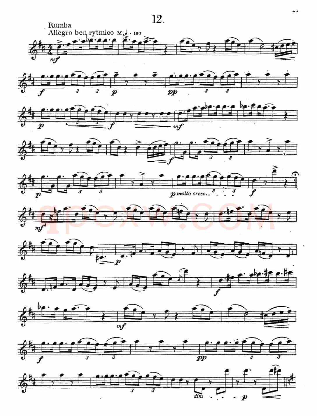 奇特克-萨克斯练习曲之12（ETUDY PRO SAXOPHON - FR ZITRK.op.3）