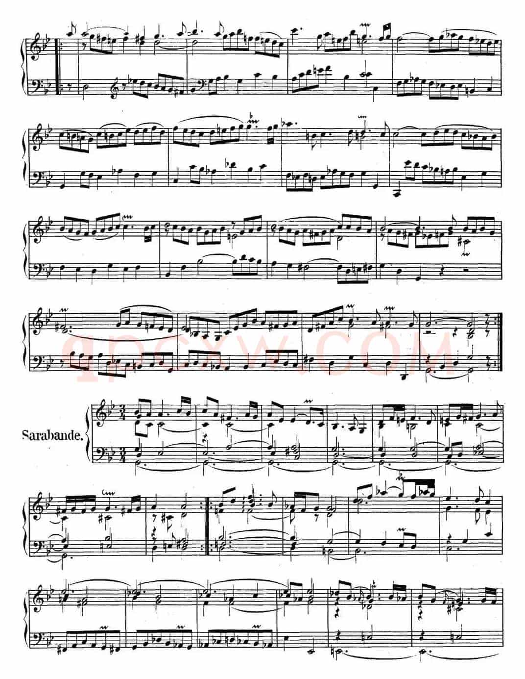 英国组曲No.3 巴赫 g小调 3rd Suite BWV 808
