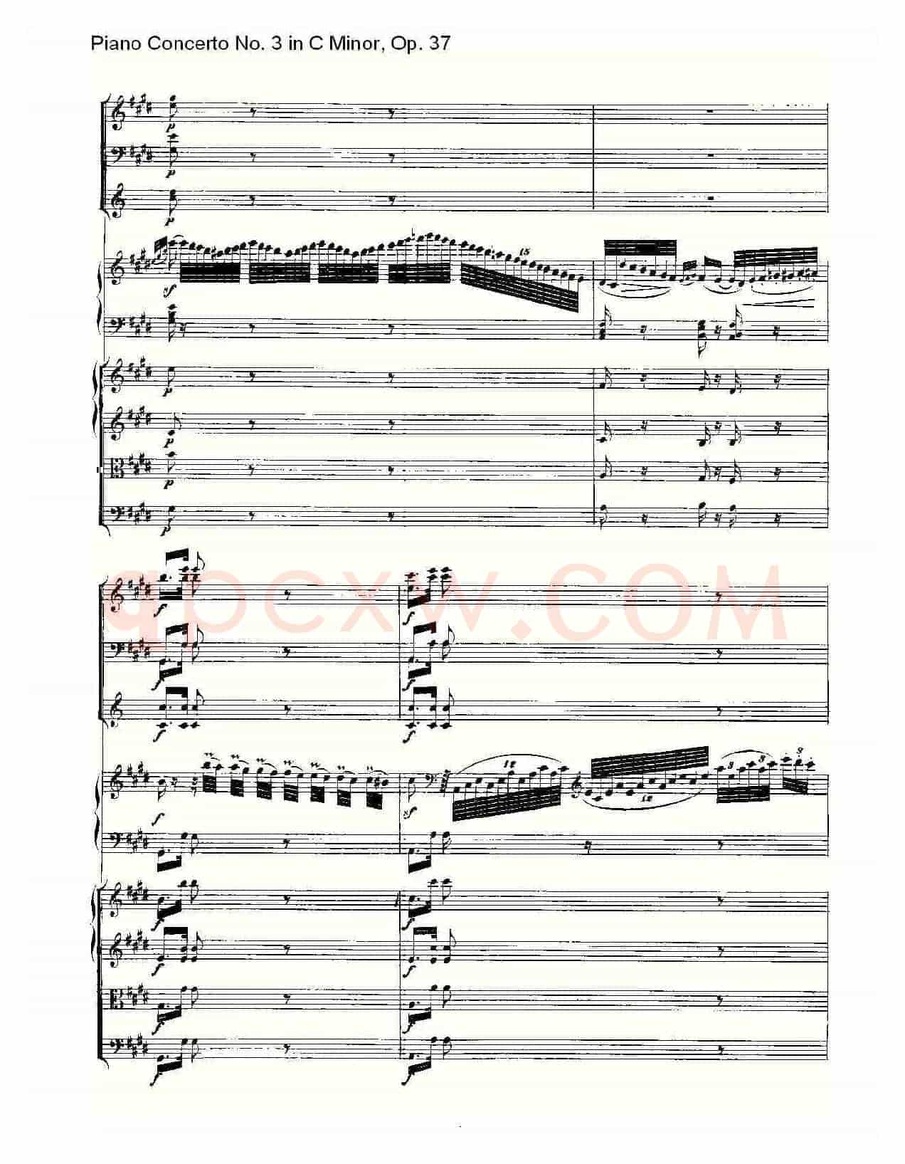 C小调钢琴第三协奏曲 Op.37 第二乐章