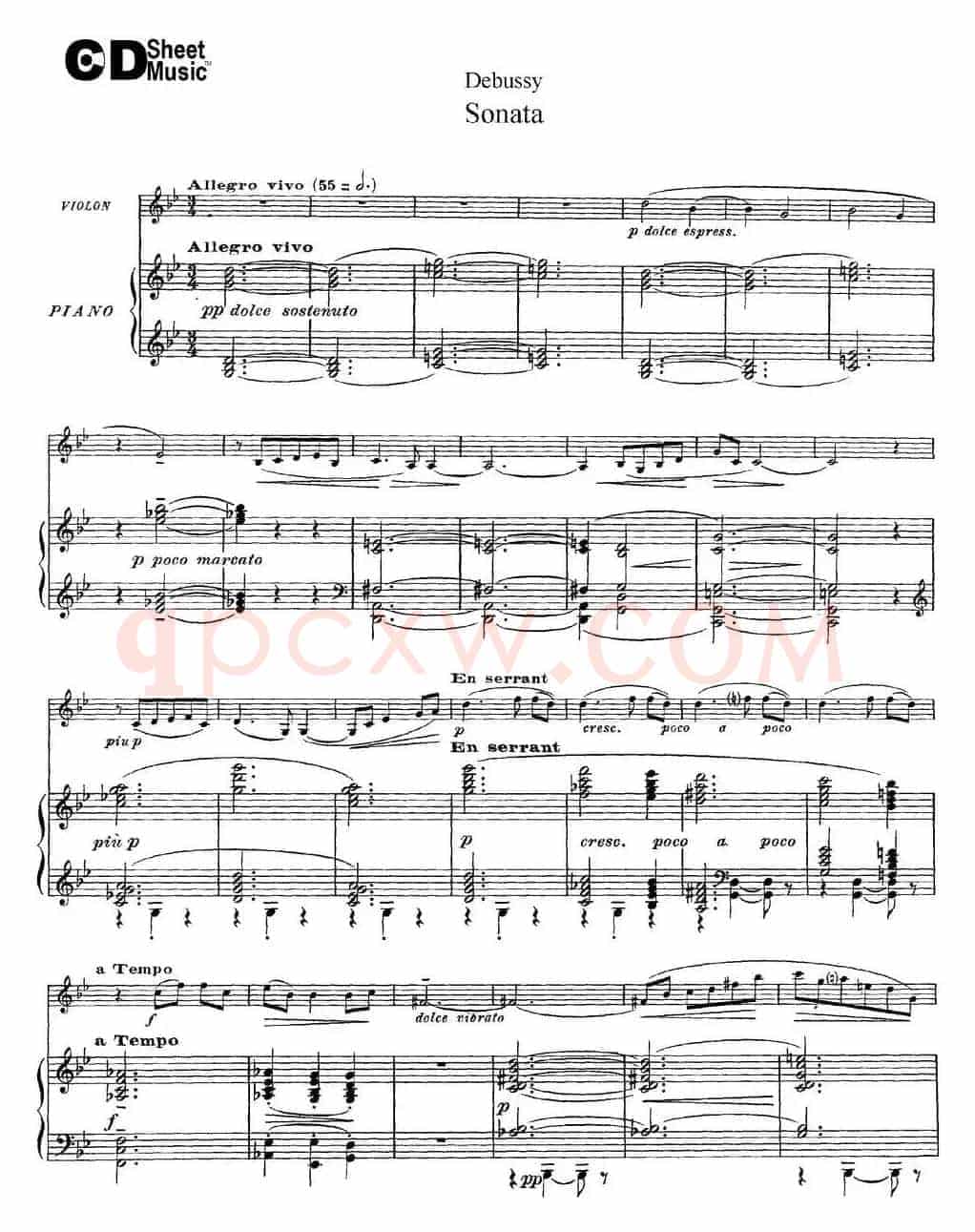 Debussy Sonata（小提琴+钢琴伴奏）