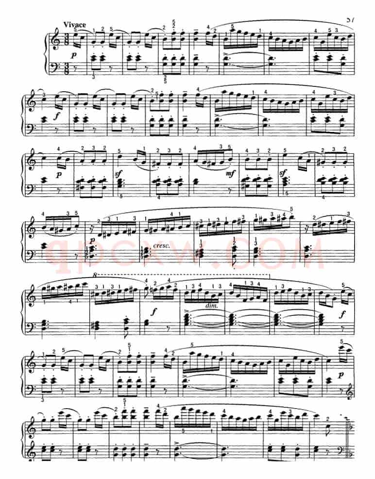 不可不弹的世界钢琴名曲：小奏鸣曲Op.55-1