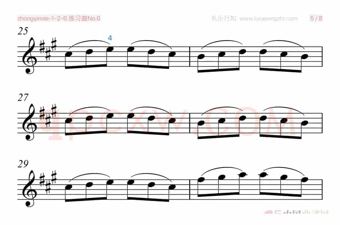 丹克拉练习曲No.6（小提琴）