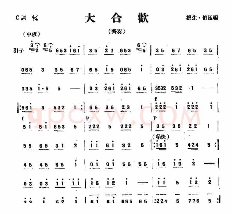 大合欢（民乐齐奏+打击乐）