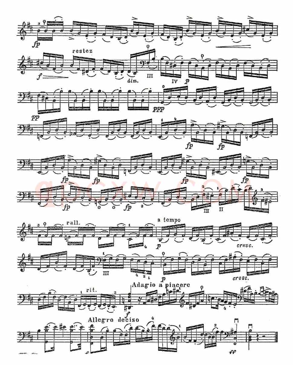 A. Piatti 12 Caprice Op.25（皮阿蒂 12首大提琴随想曲) 第十）