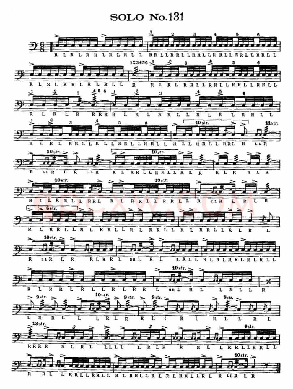 美国军鼓 SOLO No.131-135（爵士鼓谱）