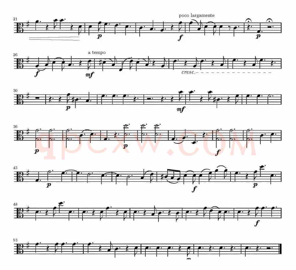Op.6 VIII. Concerto Grosso（大协奏曲）（四重奏中提琴分谱）