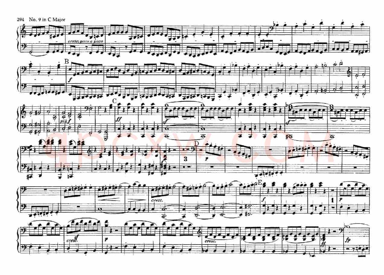 String Quartet No.9 in C Major Op.59-3 - 4 Hands(C大调第九弦乐四重奏·四手联弹)