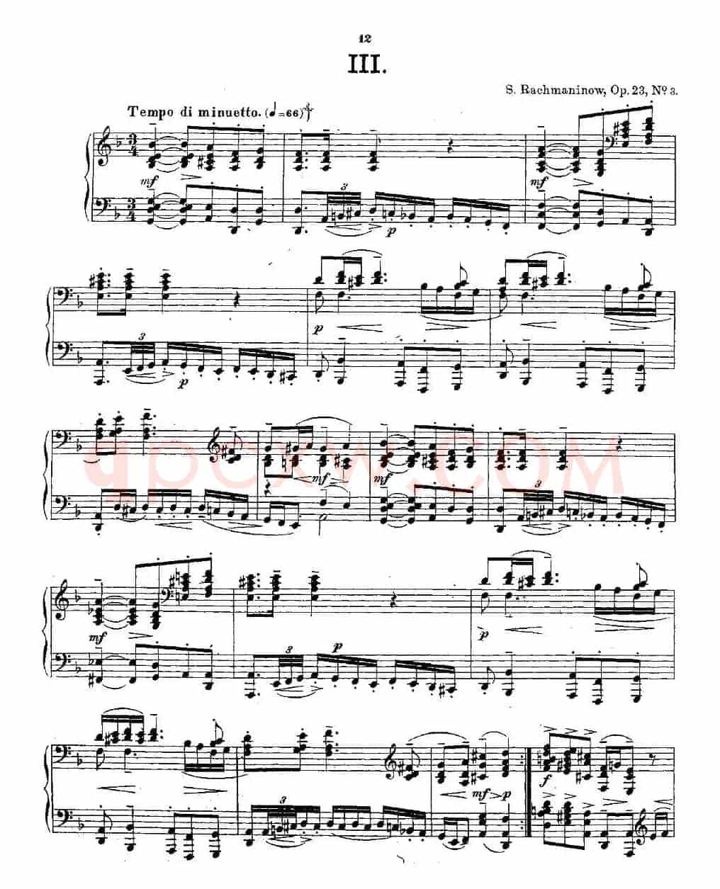 10首《前奏曲》之三（Rachmaninoff10 Preludes Op.23）