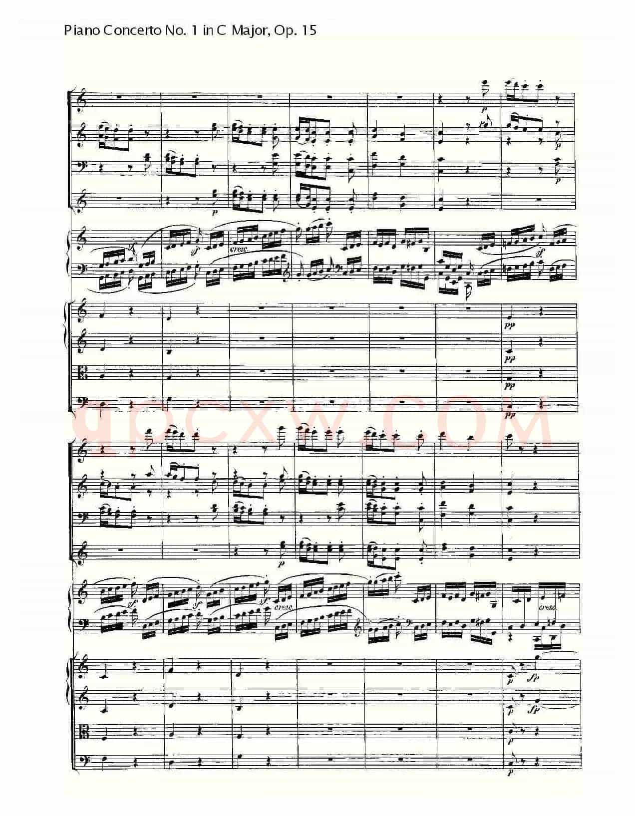 C大调钢琴第一协奏曲 Op.15 第三乐章