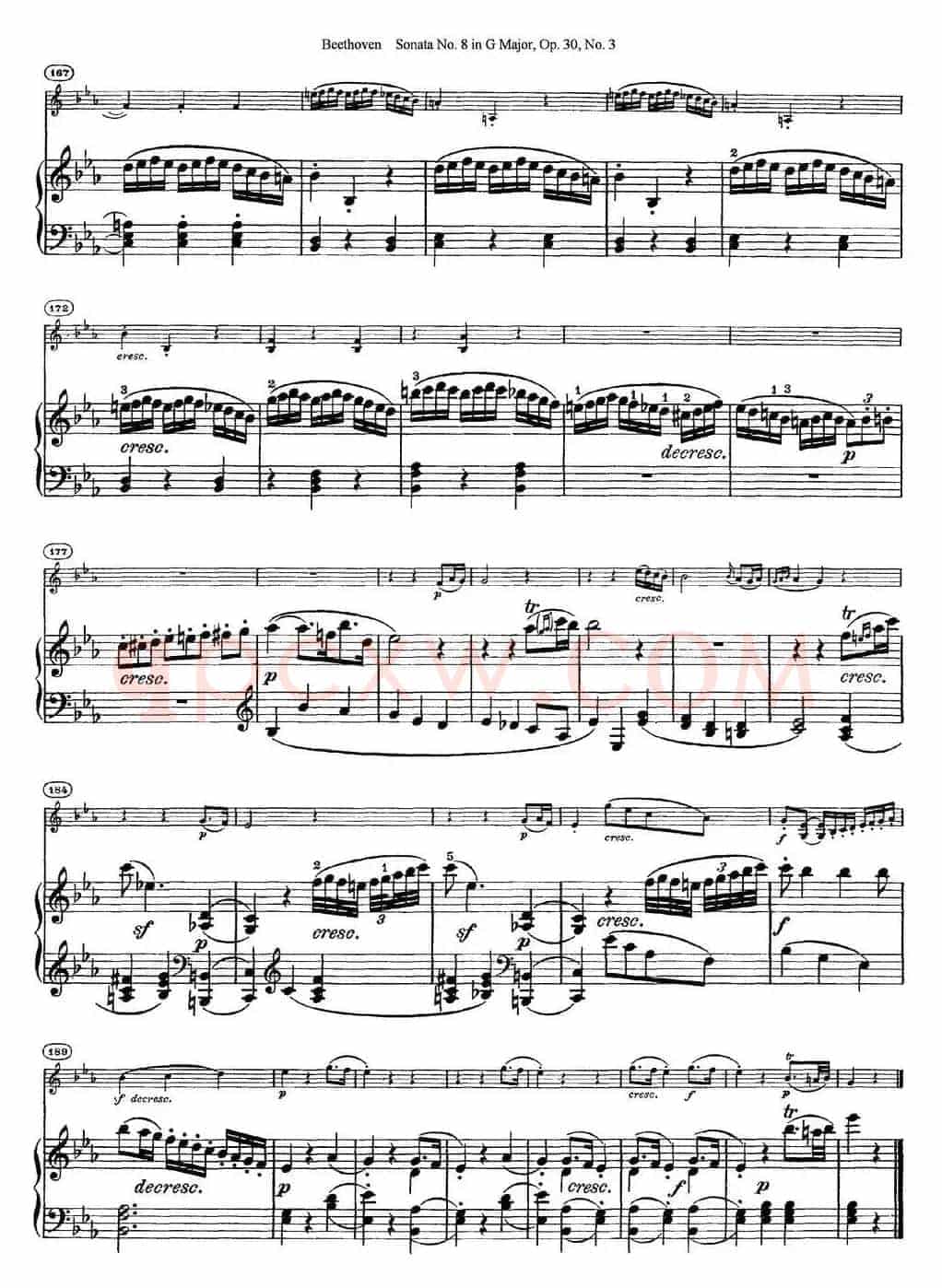 Violin Sonata No.8 in G Major Op.30 No.3（小提琴+钢琴伴奏）