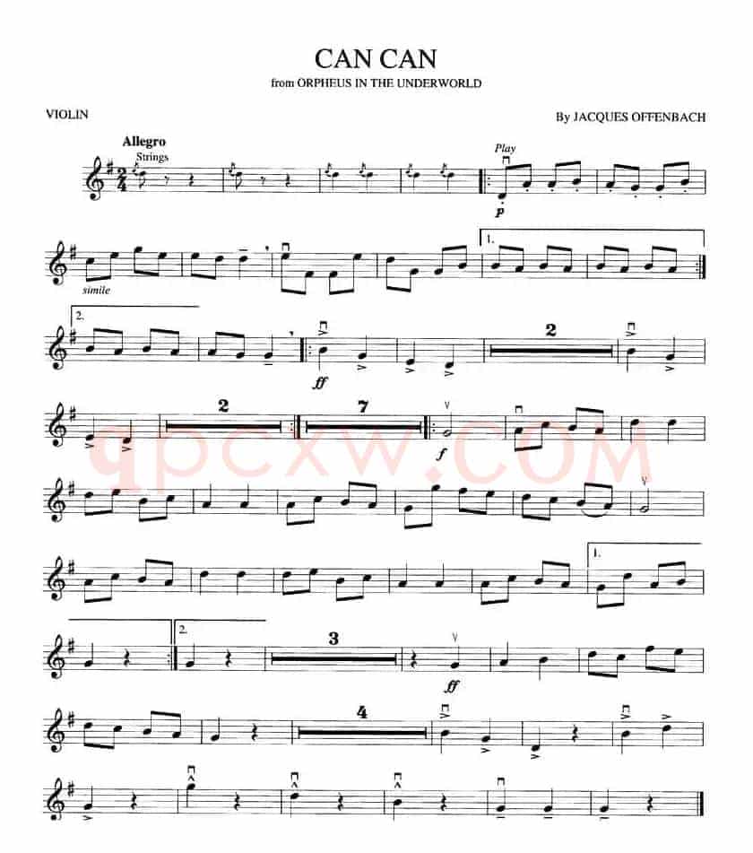 CAN CAN（康康舞曲、版本一）