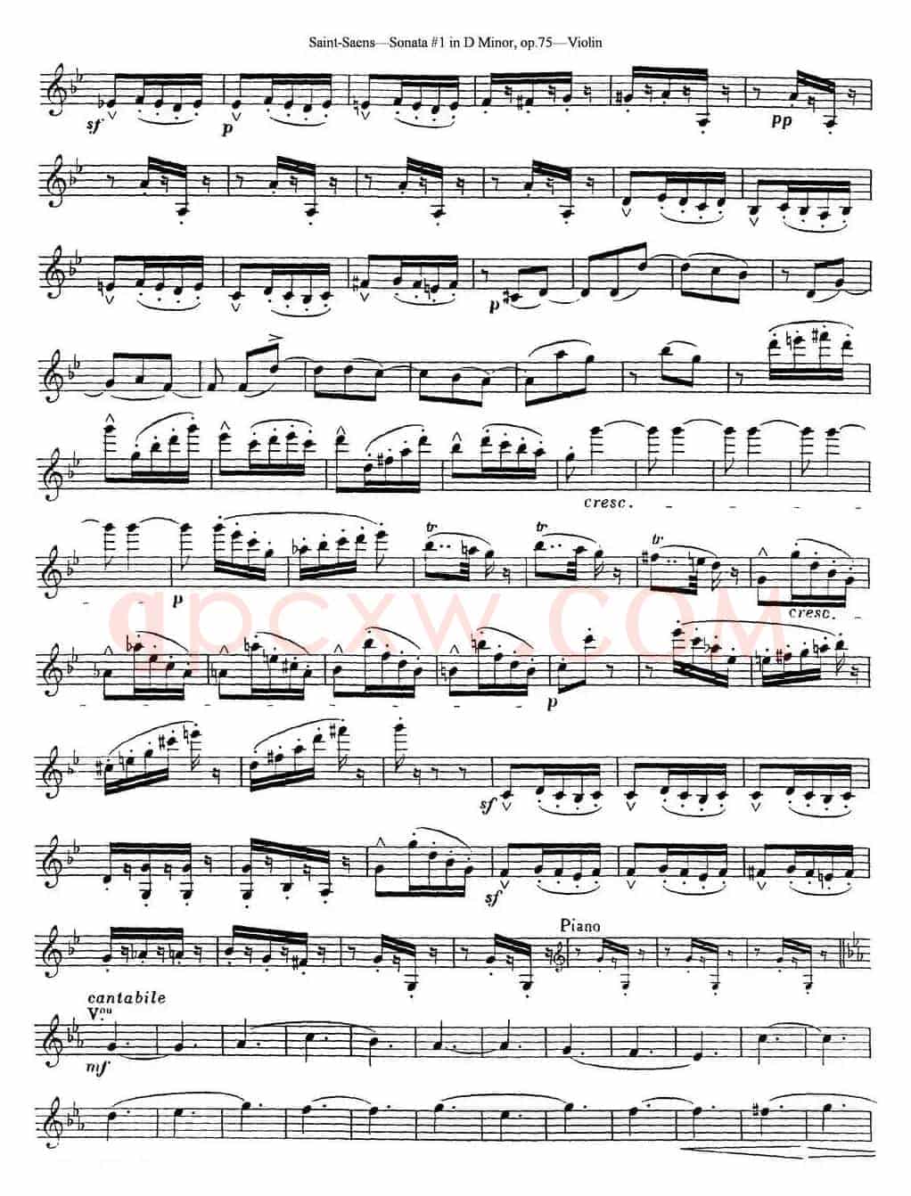 Violin Sonata No.1 in D Minor Op.75