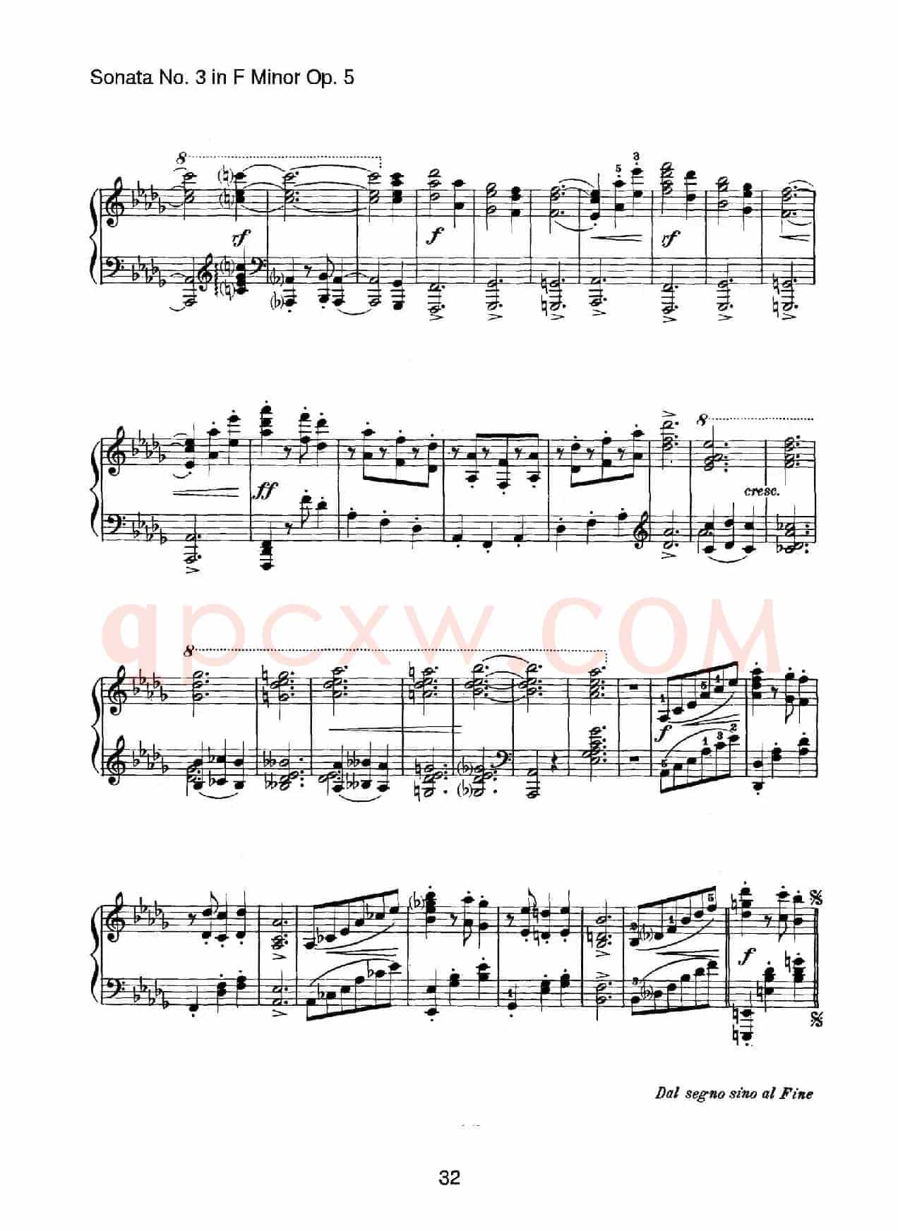 Piano Sonata No.3 in f Minor Op.5(f小调第三钢琴奏鸣曲)