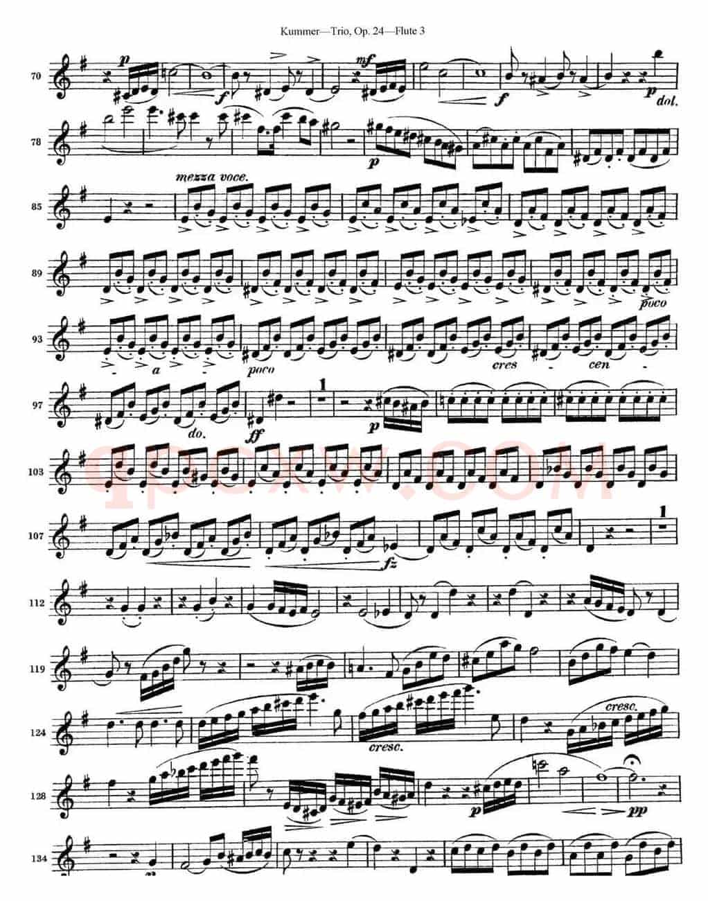 库默长笛三重奏Op.24（Flute 3）