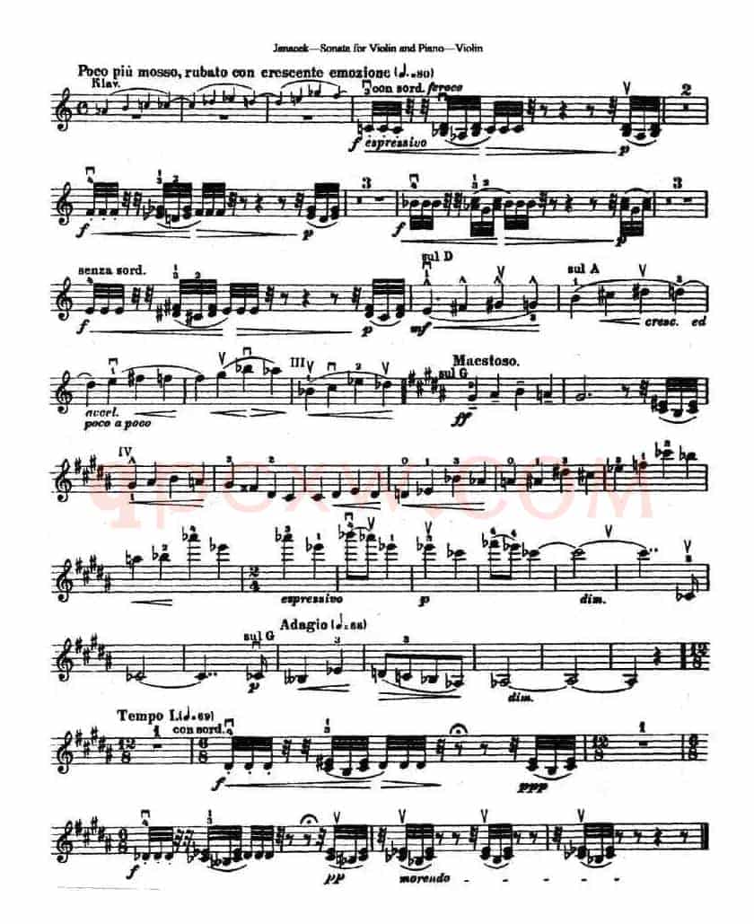 Sonata for Violin and Piano（奏鸣曲）
