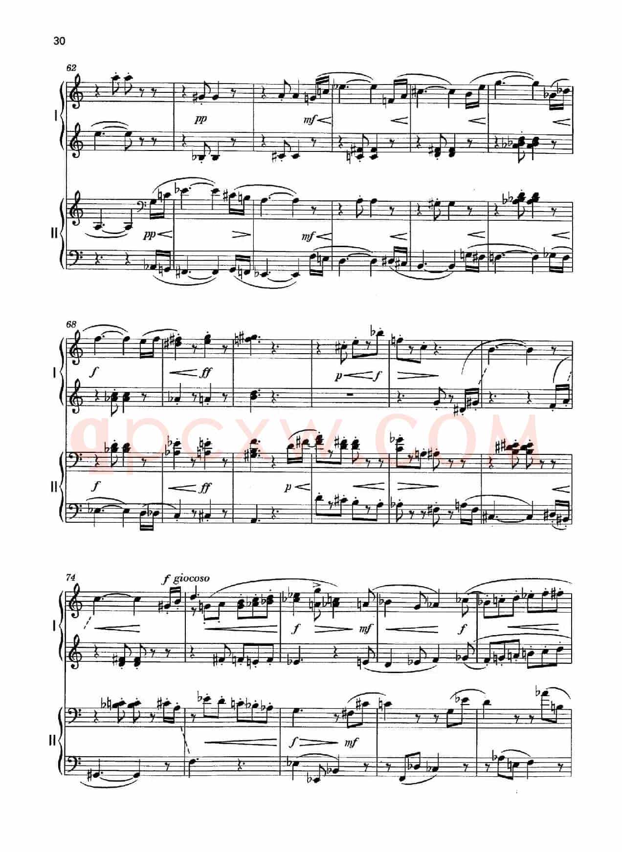 Vier Bagatellen Op.70（4首小品·Ⅳ·四手联弹）