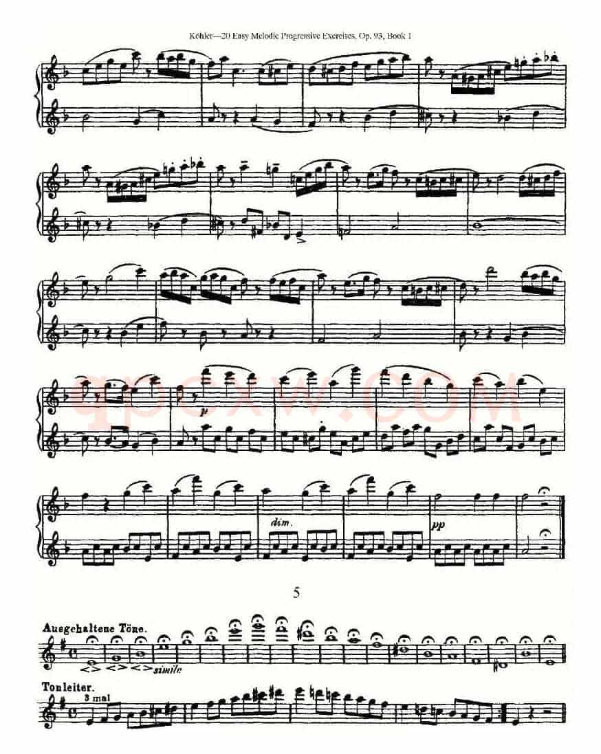 柯勒练习曲作品93号（一）