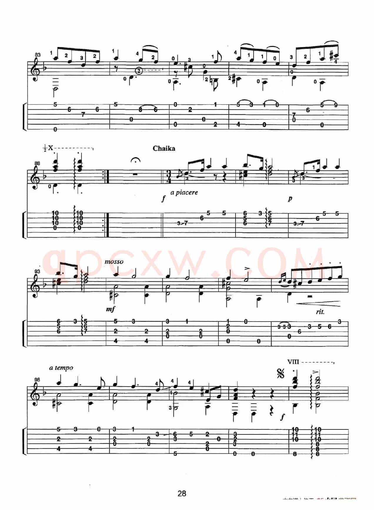 古典吉他:From the Dance(Russian Suite)