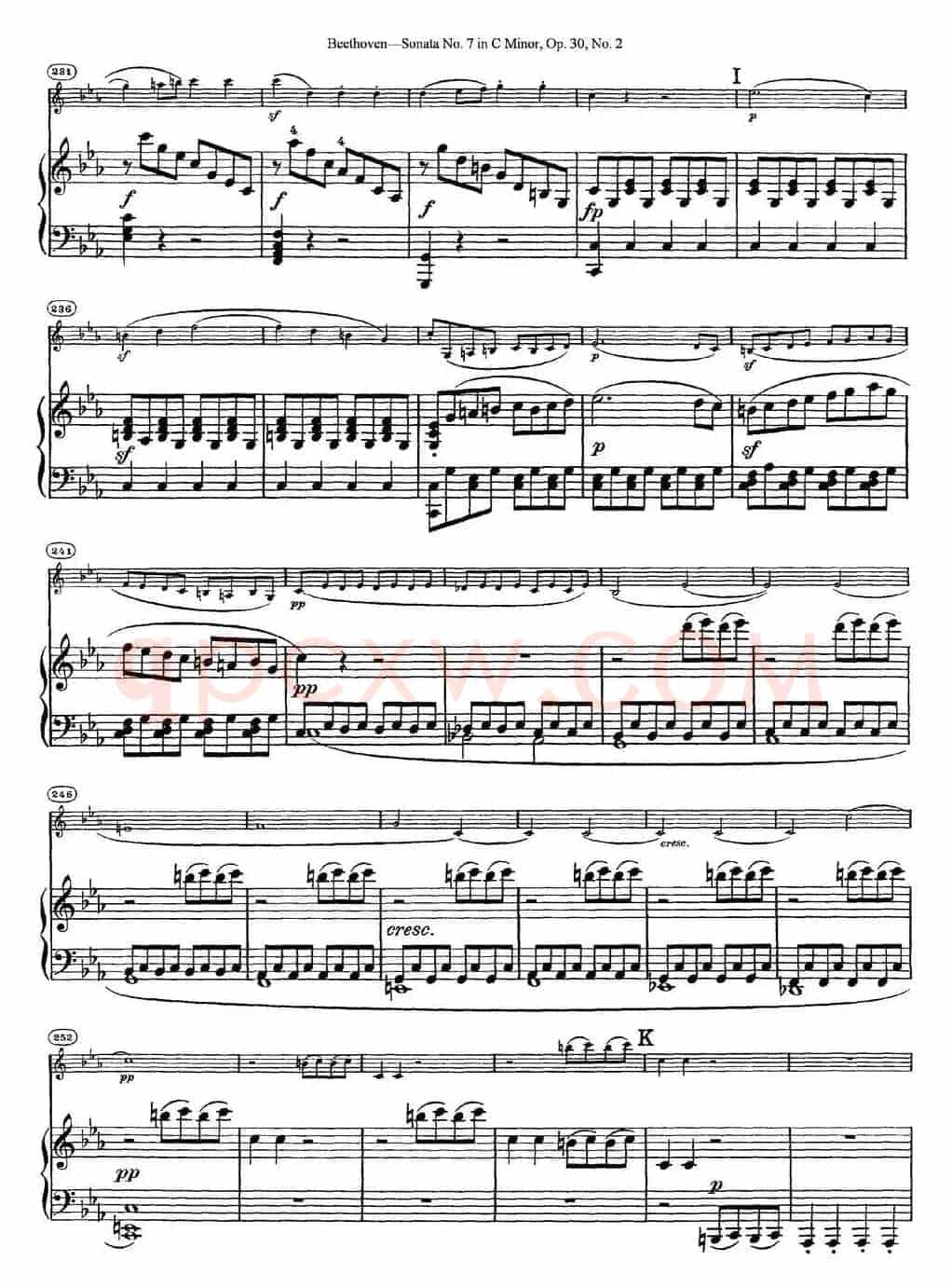 Violin Sonata No.7 in C Minor Op.30 No.2（小提琴+钢琴伴奏）