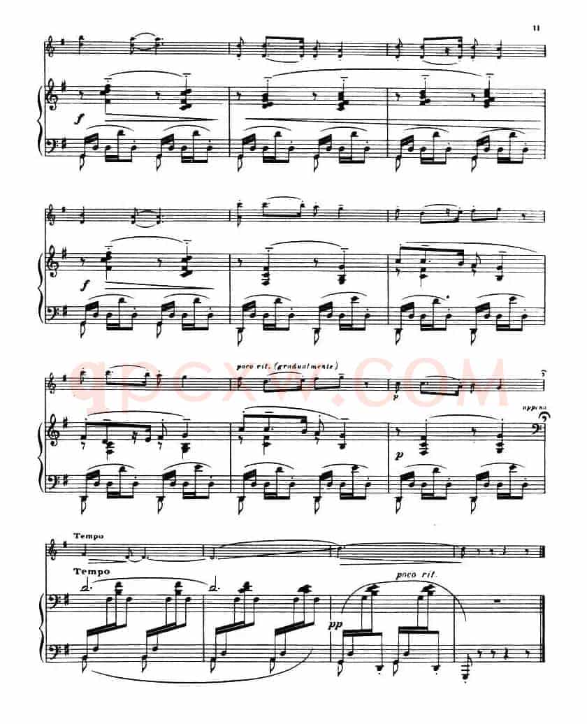 Suite of Spanish Folksongs:3、CANCION（小提琴+钢琴伴奏）