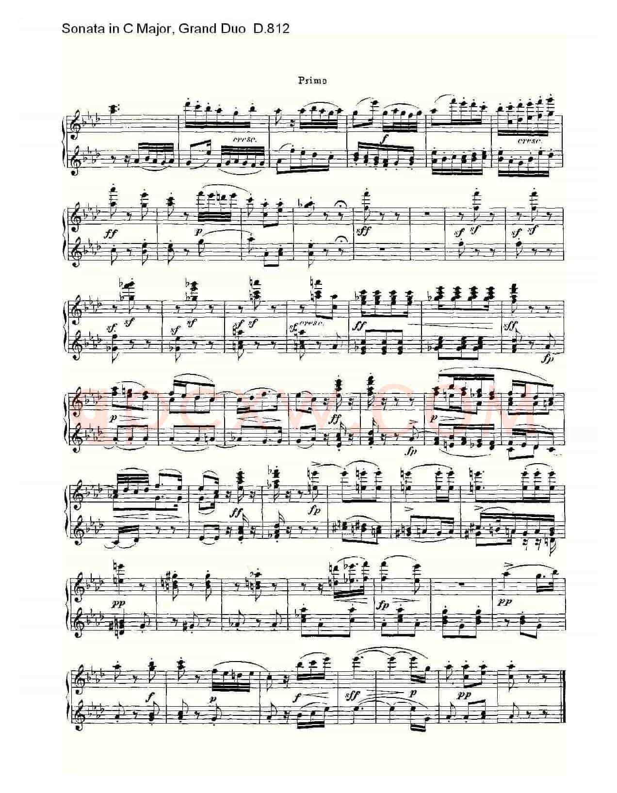 Sonata in C Major, Grand Duo D.812(C大调奏鸣曲,盛大的二重奏 )