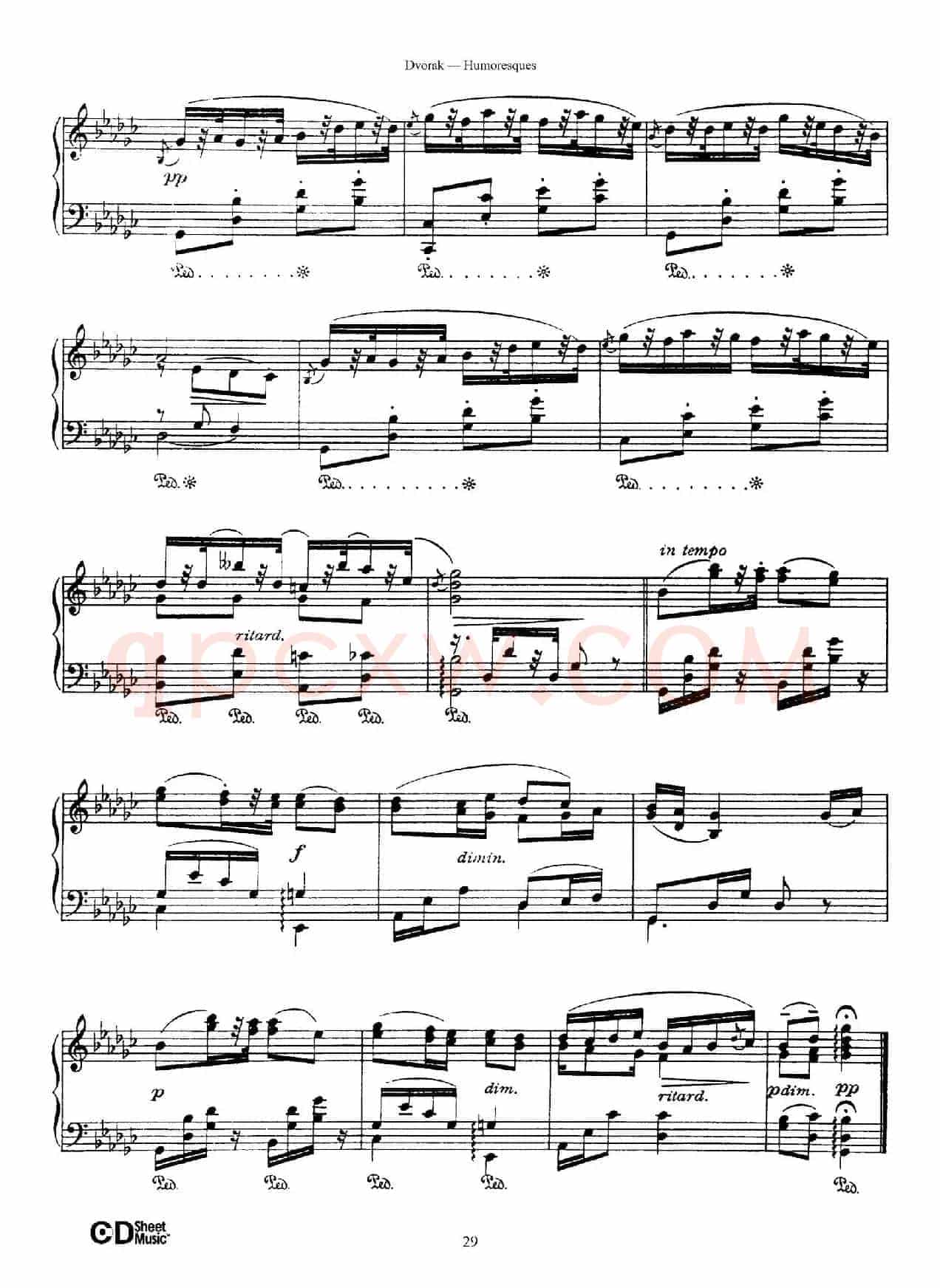 8 Humoresques Op.101（8首幽默曲·7）