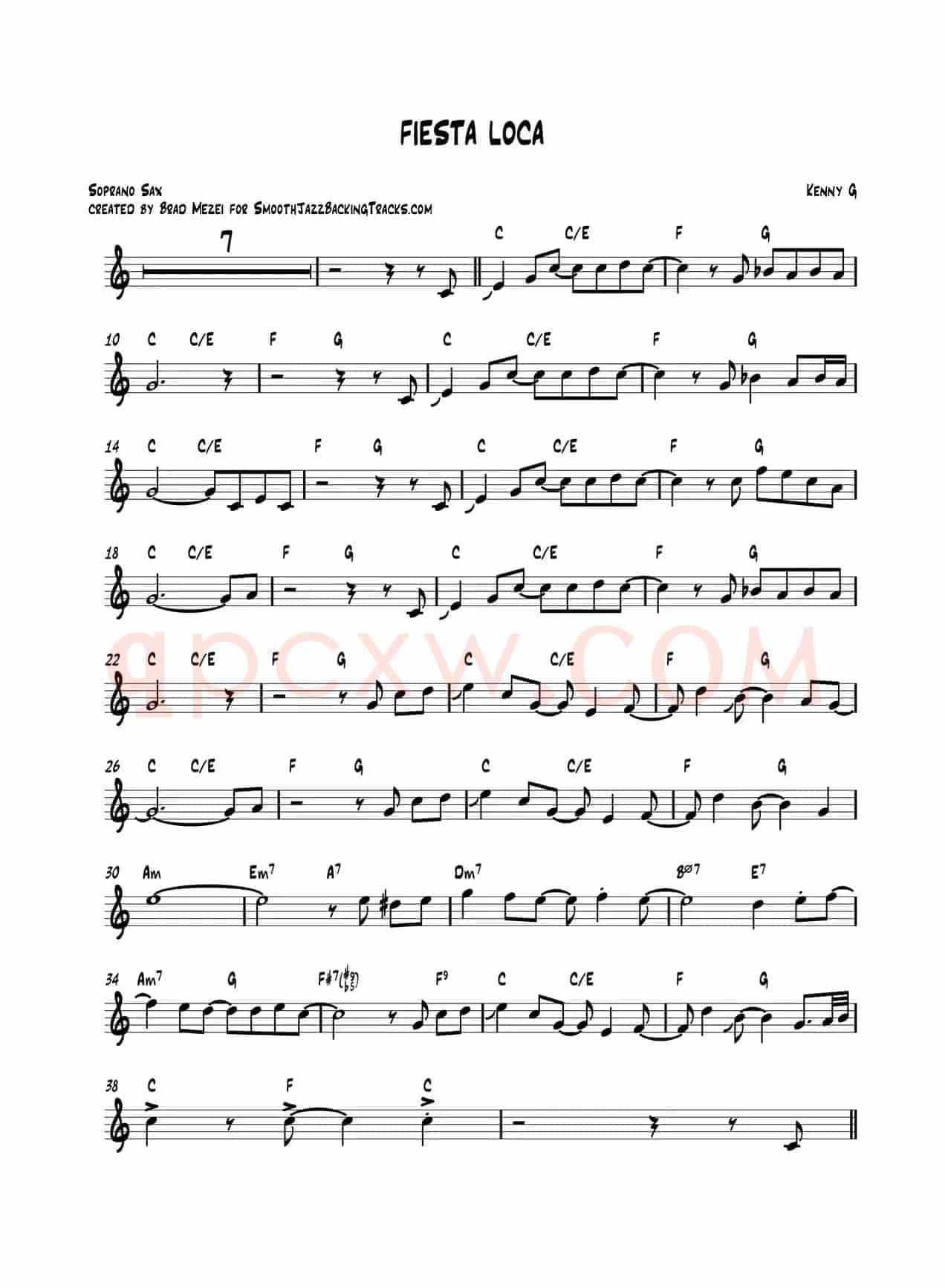 Fiesta Loca（高音萨克斯）